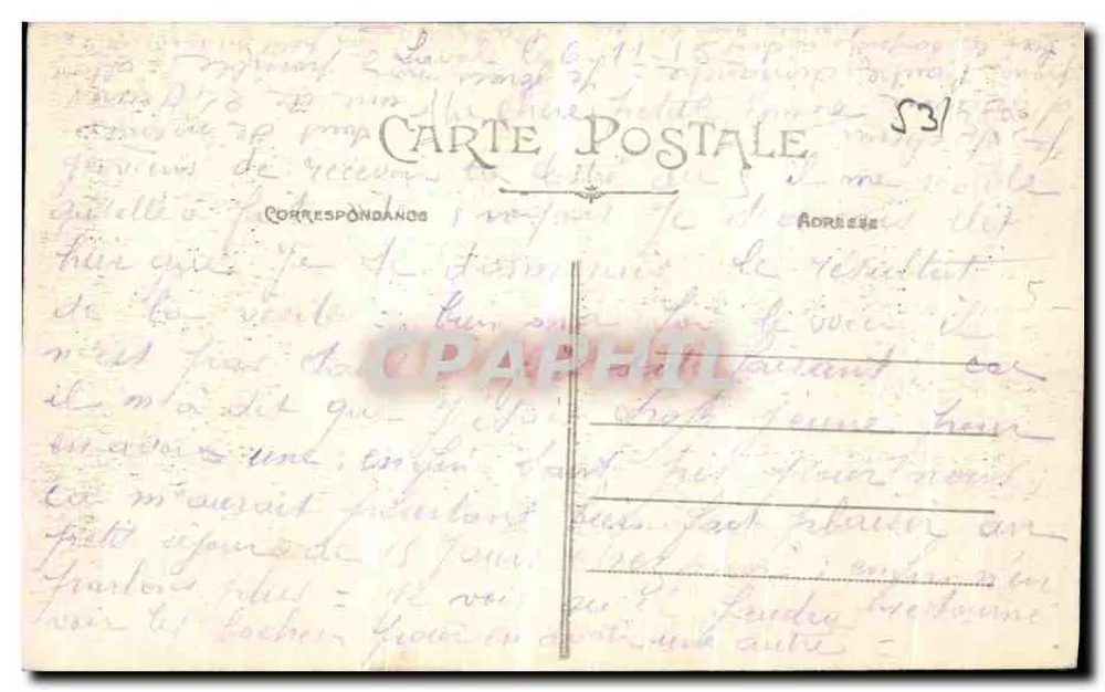Laval — Uitzicht genomen vanaf de Perrine (n° 1) — N.G. Laval - Achterkant