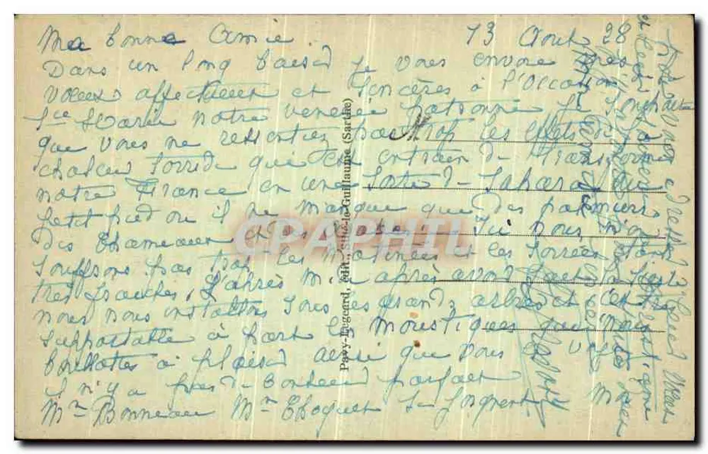 Blandouet (Mayenne) — Logis de Chambort — editor Papry-Lugand, n° 1506 - Verso