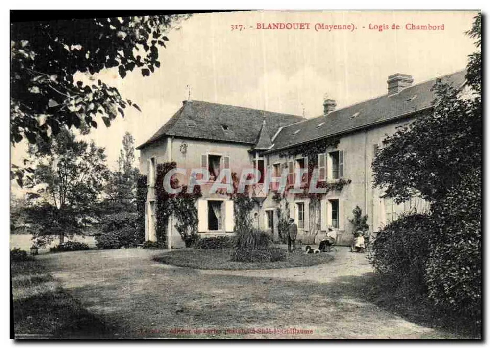 Blandouet (Mayenne) — Logis de Chambord — éditeur : Château-le-Grau (imprimé sur la carte) - Frente