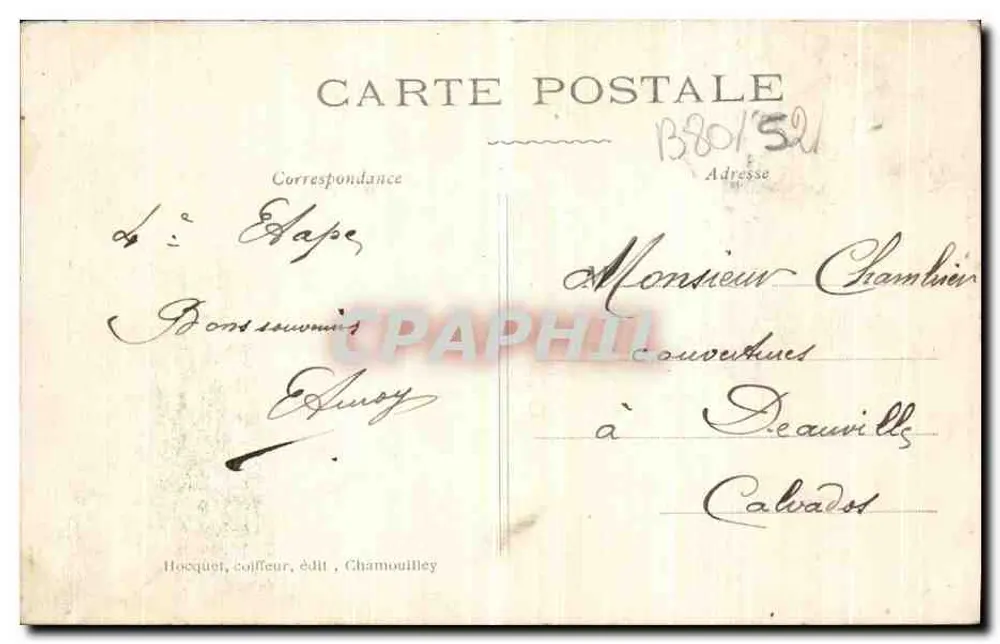 Roches-sur-Marne — As Ruínas do Castelo — Hocquet, barbeiro, editor, Chamouilley - Verso