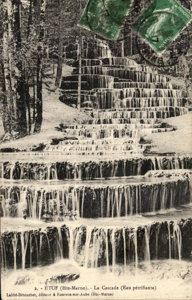 Étuf (Alta Marne) — A Cascata (Água Petrificada) — Labbé-Détourbet, editor em Rouvres-sur-Aube (Alta Marne) - Frente