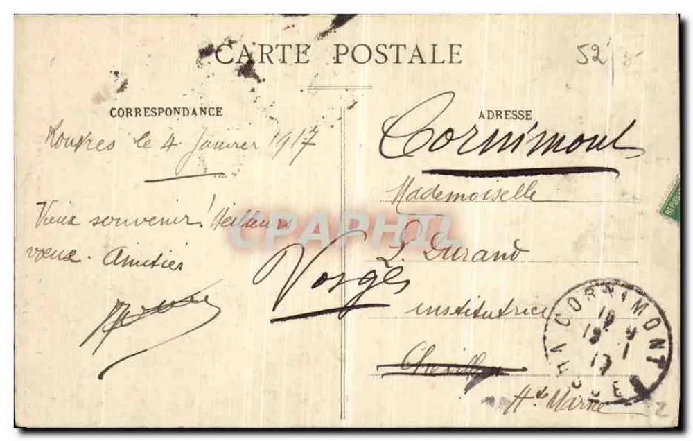 Étuf (Alta Marne) — A Cascata (Água Petrificada) — Labbé-Détourbet, editor em Rouvres-sur-Aube (Alta Marne) - Verso