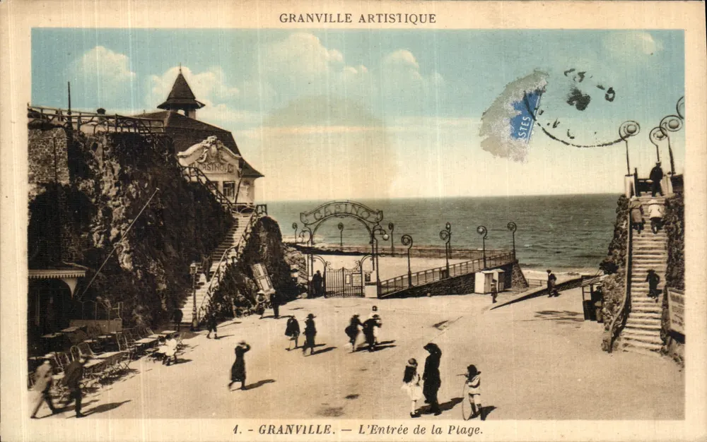 Granville Artístico — A Entrada da Praia — Edição E. Lecottelle - Frente