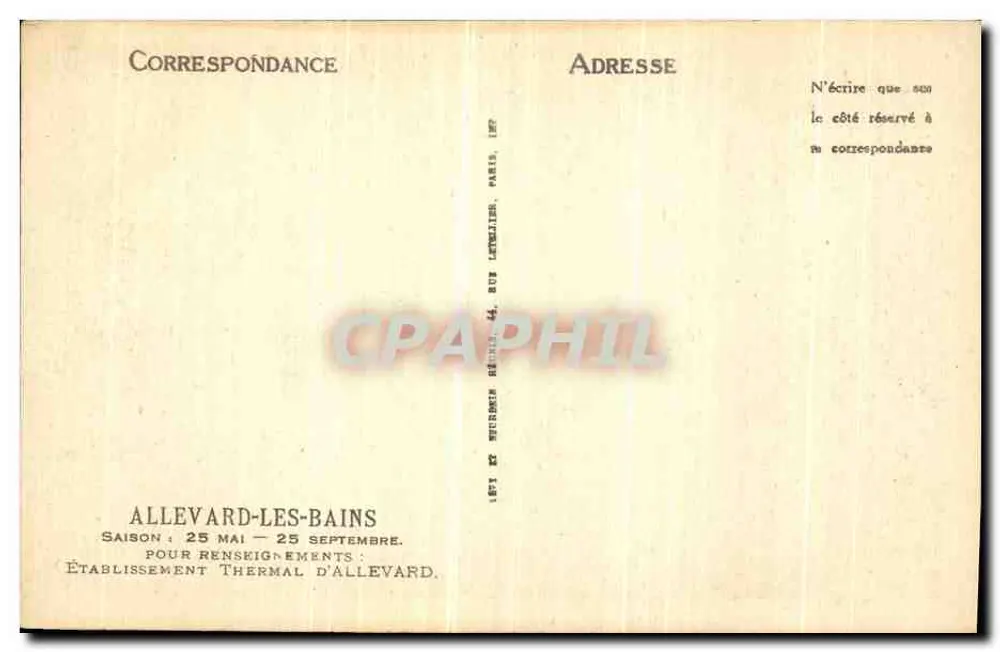 Allevard-les-Bains — Efeito da Lua — LL — n°2031 - Verso