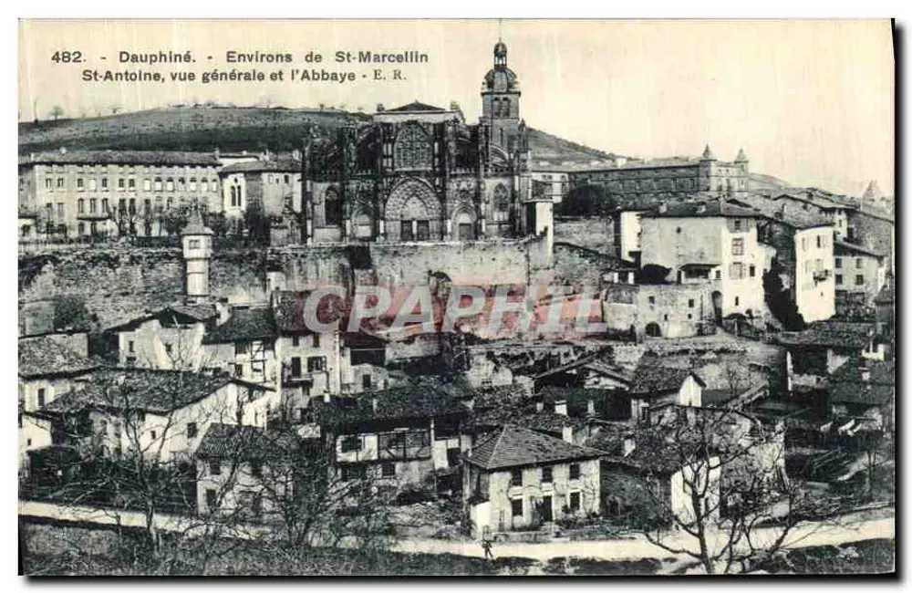 St-Antoine - Environs de St-Marcellin - Vue générale et l'Abbaye - E. R. - Vorderseite