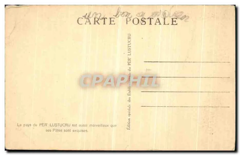 Dauphiné — Les trois pics de Belledonne — Édition spéciale des Établissements du Pér' Lustucru - Rückseite