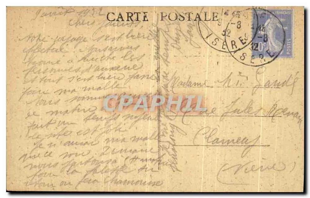 Viaducto de VIF y Valle de la GRESSE — Línea de Grenoble a Gap — E.R. — Poyelet, editor - Reverso