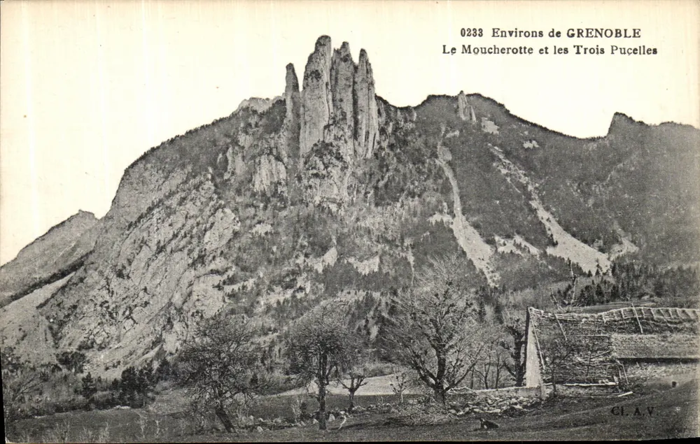 Arredores de GRENOBLE — O Moucherotte e as Três Moças — CI.A.V. n° 0233 - Frente