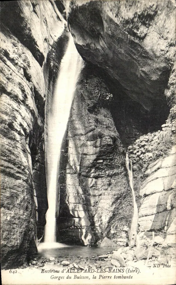 Gorges du Buisson, die Fallende Stein — Umgebung von Allevard-Les-Bains (Isère) — ND Phot, n°642 - Vorderseite