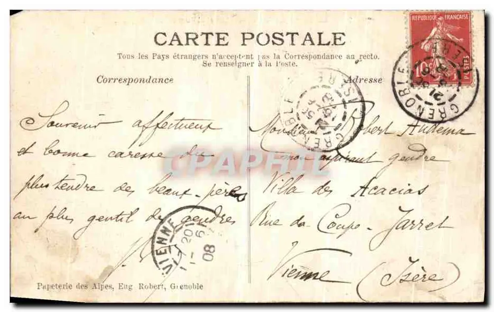 Dauphiné — Die Tal der Villard-de-Lans und der Pass des Arc — Fluss - Rückseite