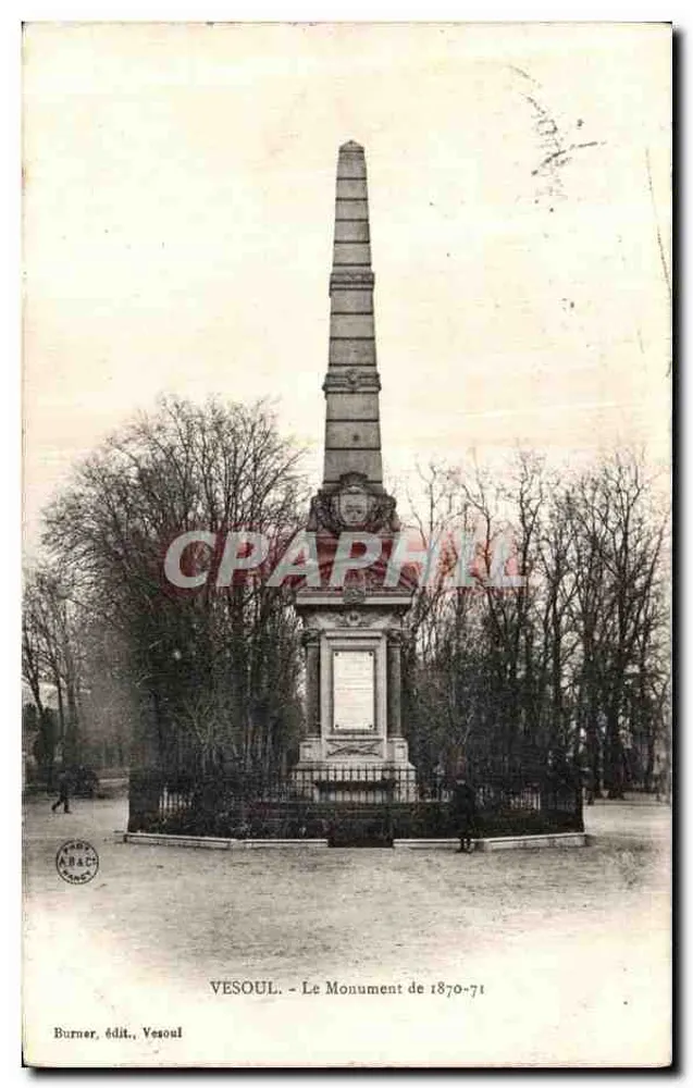 Vesoul - Der 1870-71-Gedenkstein — Verlag Burner, Vesoul - Vorderseite