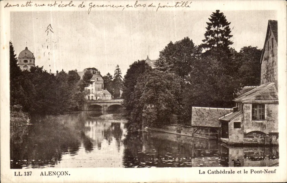 Die Kathedrale und der Pont-Neuf — Alençon — LL.137 — C² des Arts Photographiques - Vorderseite