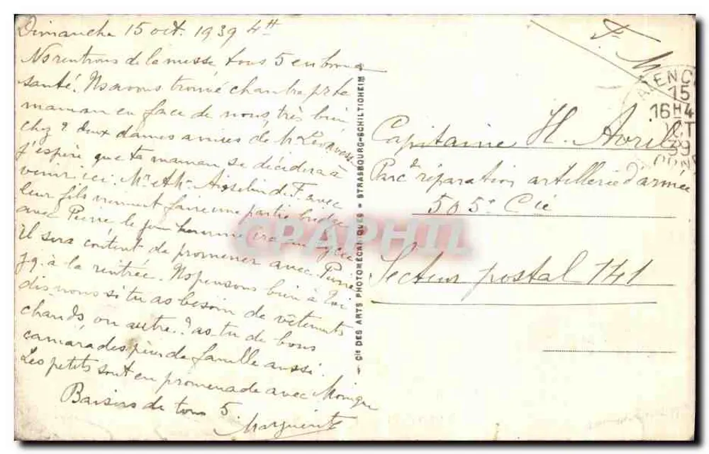 Alençon — Escola de Natação — LL. n°144 - Verso