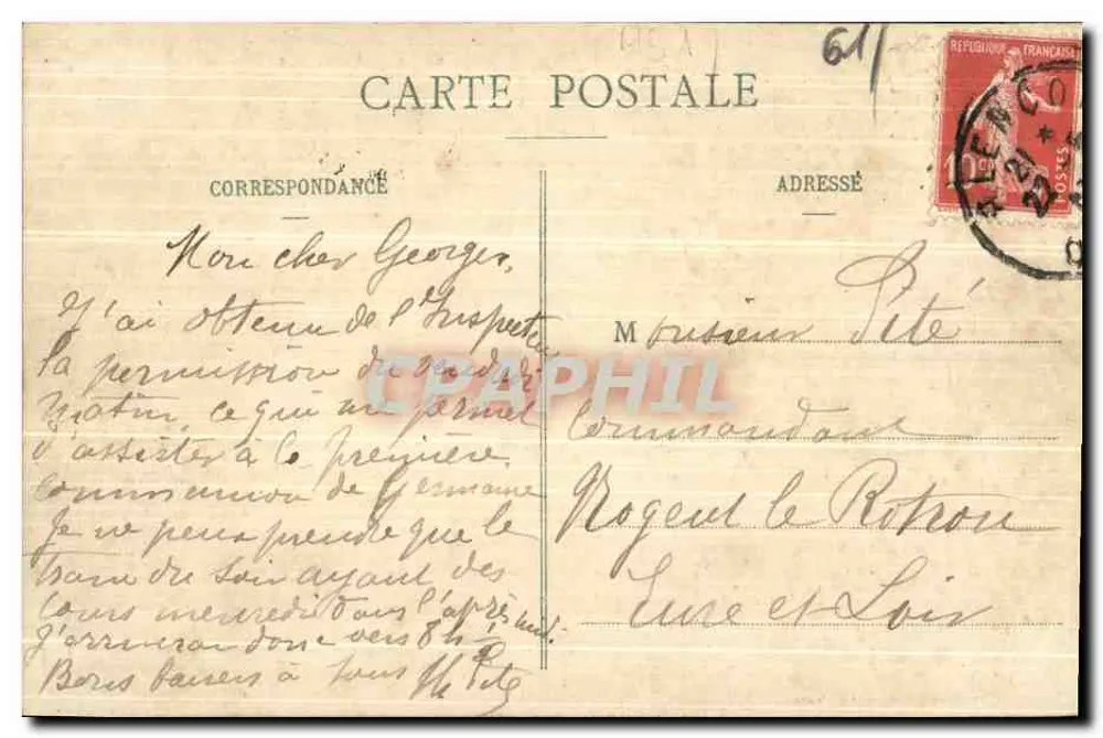 Alençon - O Castelo dos Duques — Maison des Magasins Réunis, editor, Alençon, n°6 - Verso