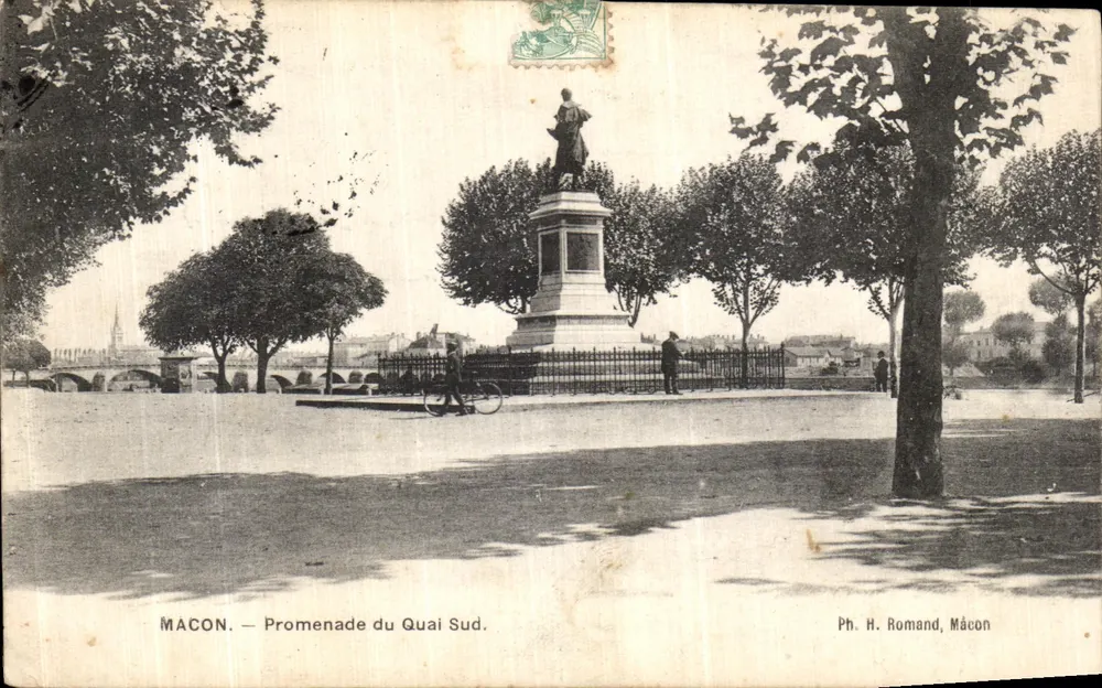 Mâcon — Passeio do Quai Sul — Ph. H. Romand, Mâcon - Frente
