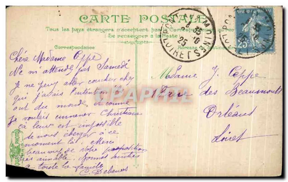 La Grande Chartreuse — Die Talsohle von St-Bonnet — Verleger/Drucker nicht sichtbar - Rückseite