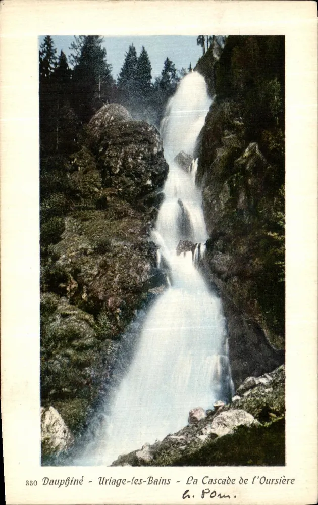 Dauphiné - Uriage-les-Bains - Die Oursière-Wasserfälle — A. Ponn, n° 880 - Vorderseite