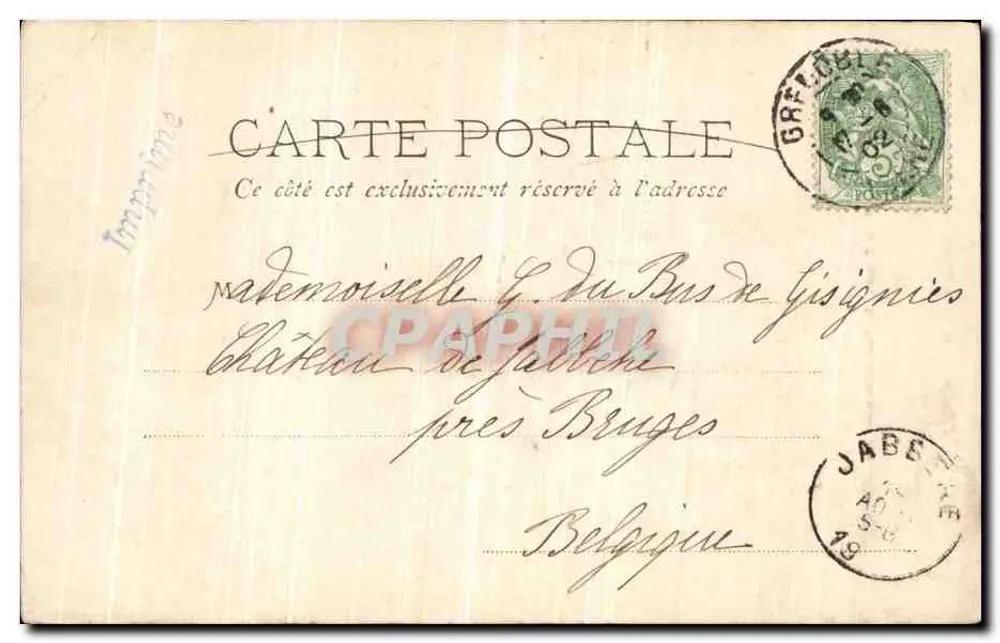 Die Gorges de la Bourne — Der Pont de Goule-Noire — Papeterie des Alpes Eug. Robert, Grenoble - Rückseite