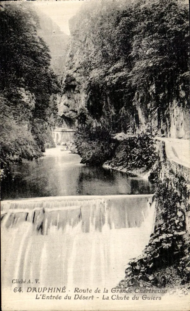 La Chute du Guiers — L'Entrée du Désert — Route de la Grande Chartreuse — Cliché A. V. - Vorderseite