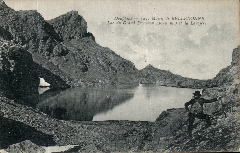 See von Grand Domenon — Belledonne-Massiv (2650 m.) und die Lauzière — Verlag Ballot-Grenoble, Nr. 523 - Vorderseite