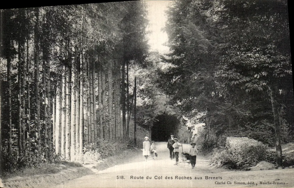 Rota do Col dos Rochas aos Brenets — cliché Ch. Simon, editor Matche-Ornans, n° 518 - Frente