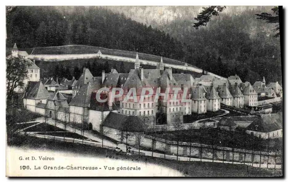 La Grande-Charteuse - Vista geral — G. e D. Voiron, n° 106 - Frente