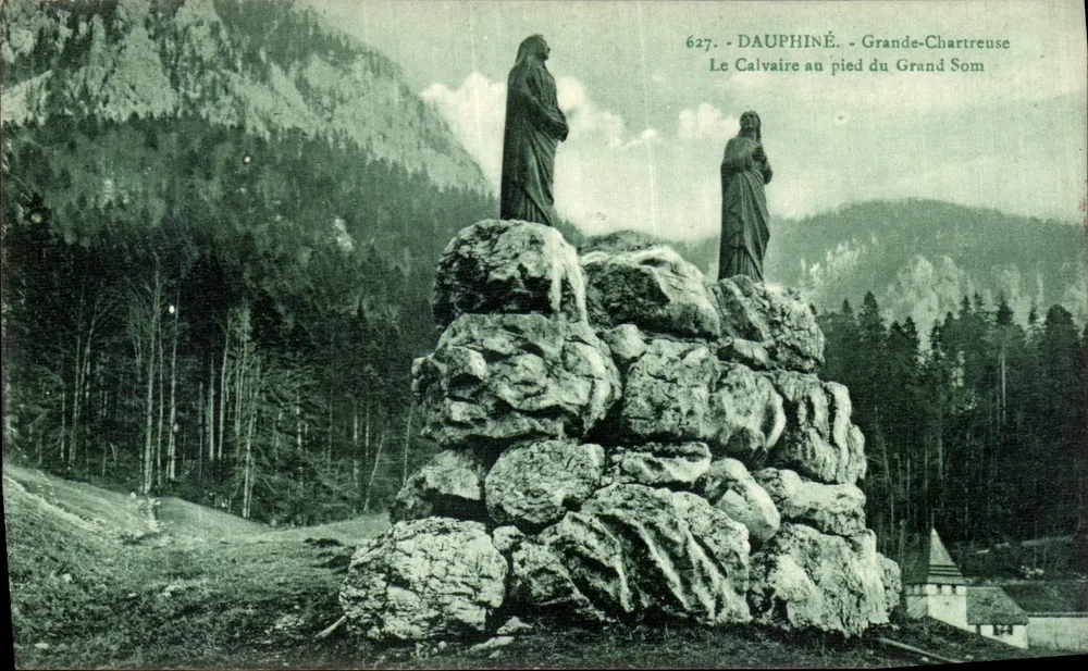Der Calvary am Fuße des Grand Som — Grande-Charteuse — P. Groute, phot.édit., Grenoble - Vorderseite
