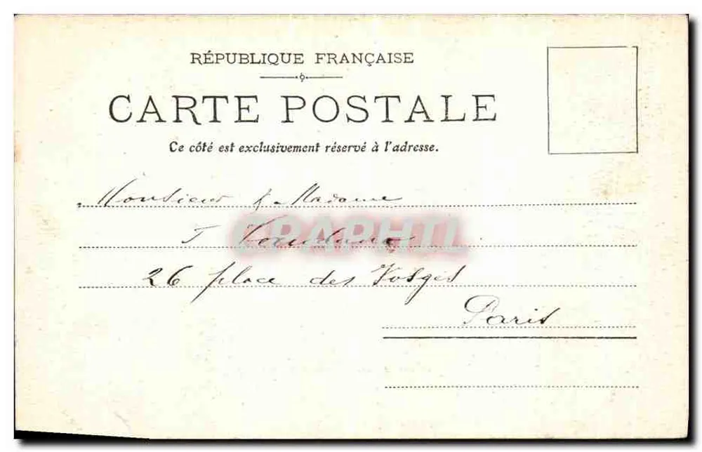 Lever de Soleil sobre o Isère — Grenoble — Editor Emile Marmet, rua Félix Poulat, 3 - Verso