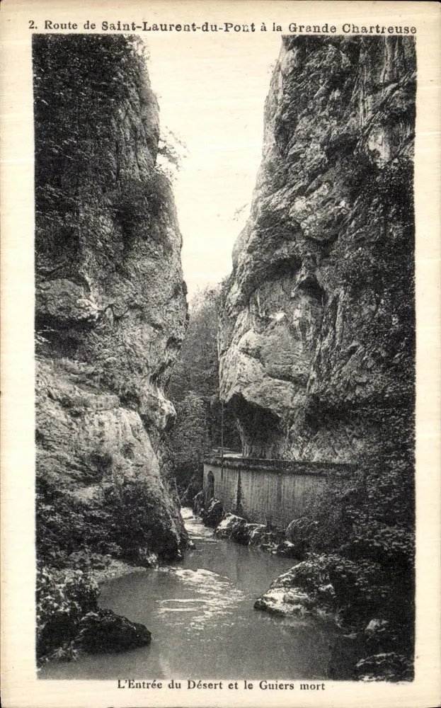 Eingang in den Wüsten und Guiers mort — Route von Saint-Laurent-du-Pont nach la Grande Chartreuse — Verlag: Chalon-Perros - Vorderseite