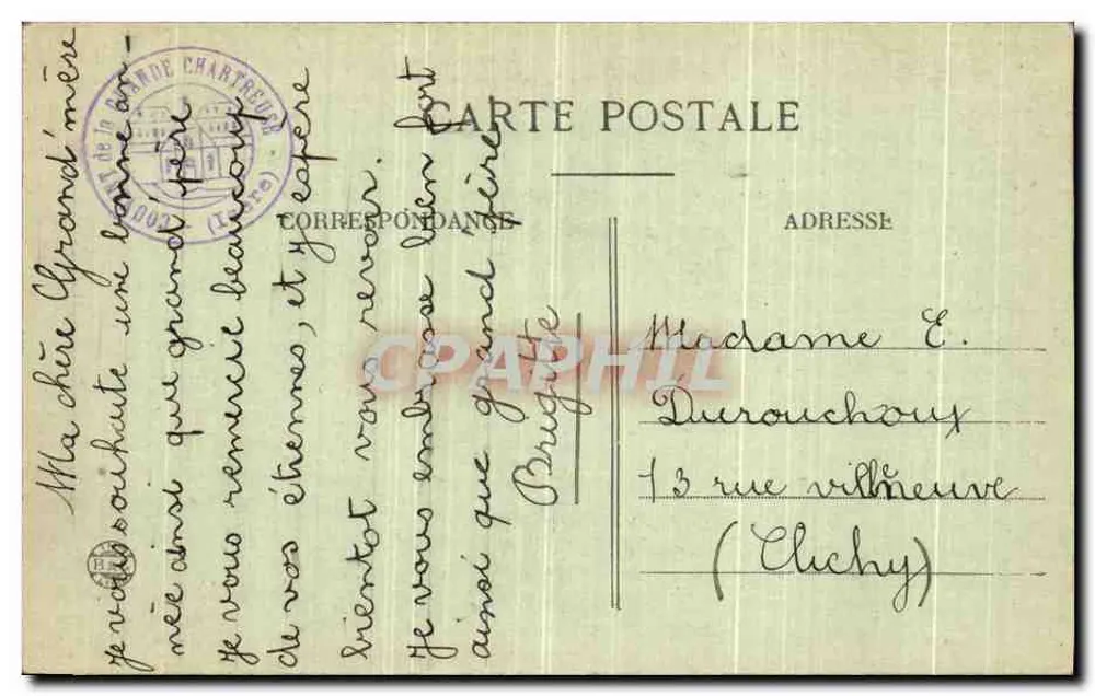 Saint-Pierre-de-Chartreuse i Chamechaude — Dauphiné — wydawca nieznany, numer seryjny 810 - Rewers