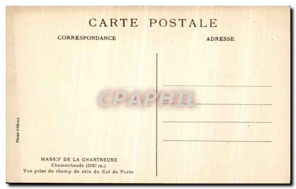 Massif de la Chartreuse — Ansicht vom Skifeld des Col de Porte — Photo Oidouz - Rückseite