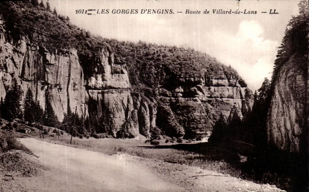 Les Gorges d'Engins — Route de Villard-de-Lans — LL. — Éditeur LL. — N° de série 2012 - Frente