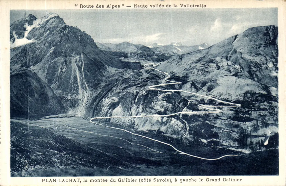 Plan-Lachat — Estrada das Alpes, subida do Galibier (lado Savoia) — Restaurante do Galibier - Frente