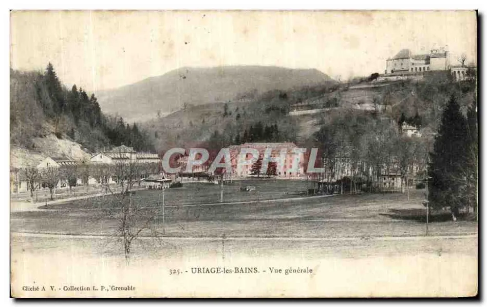 Uriage-les-Bains — Vista geral — Cliché A. V., Coleção L. P., Grenoble - Frente