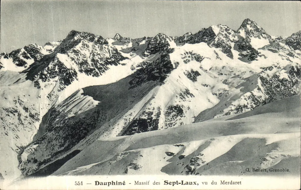 Dauphiné - Massif des Sept-Laux, von Merdaret aus gesehen — G. Baïfert, Grenoble, n° 551 - Vorderseite