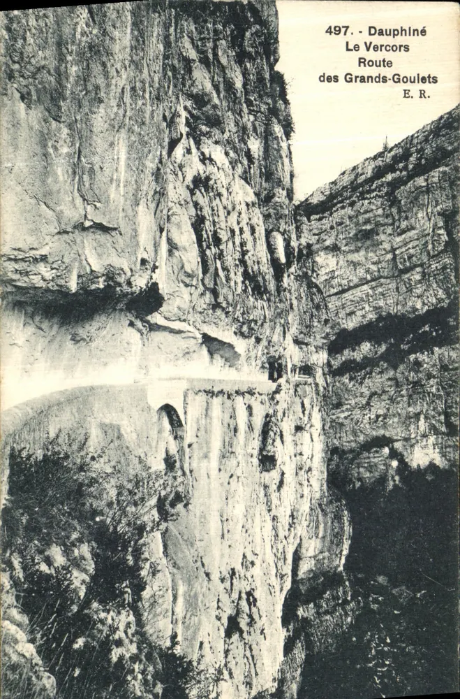 Le Vercors — Route des Grands-Goulets — Dauphiné — E.R. n°497 - Vorderseite