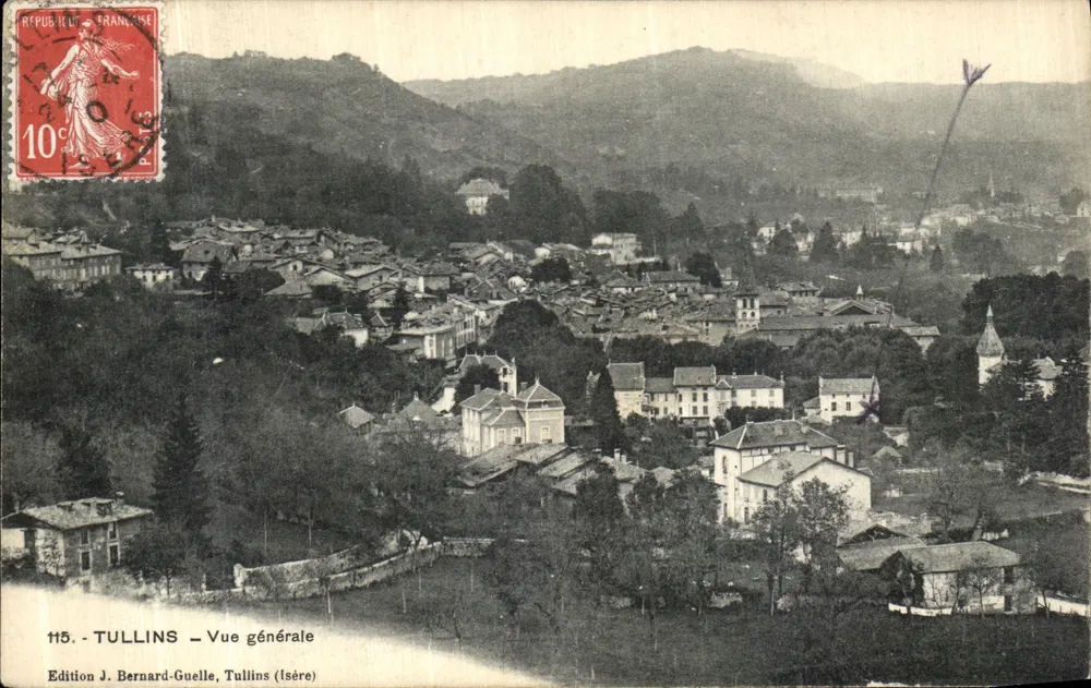 Tullins — Vista geral — Edição J. Bernard-Guelle, Tullins (Isère) - Frente