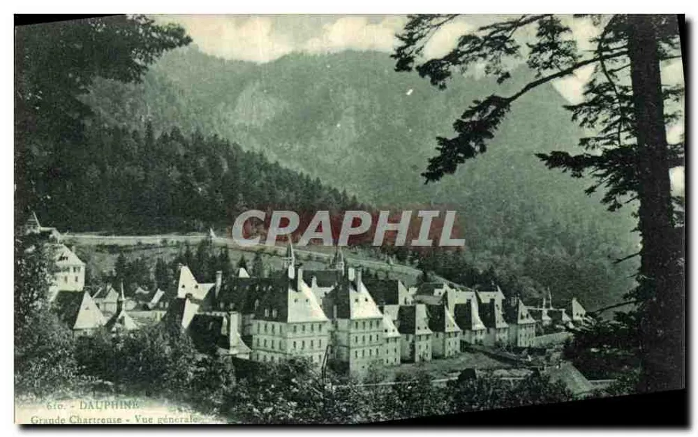 Grande Chartrouse - Vista geral — 610 - DAUPHINE — P. Saude, fot. edit. Grenoble - Frente