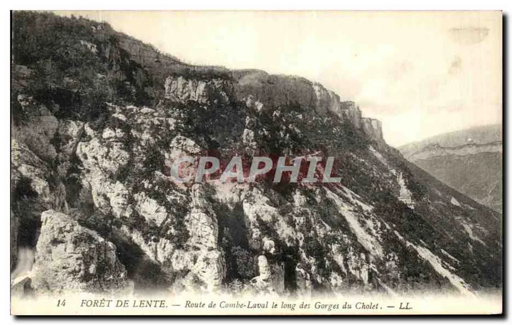 Wald von Lente — Route de Combe-Laval entlang der Gorges du Cholet — LL - Vorderseite