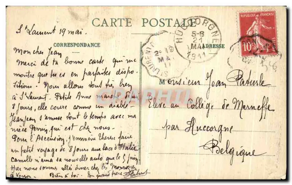 La Grande Chartreuse - Un rincón del Convento — J. G., editor, Voiron - 107 - Reverso