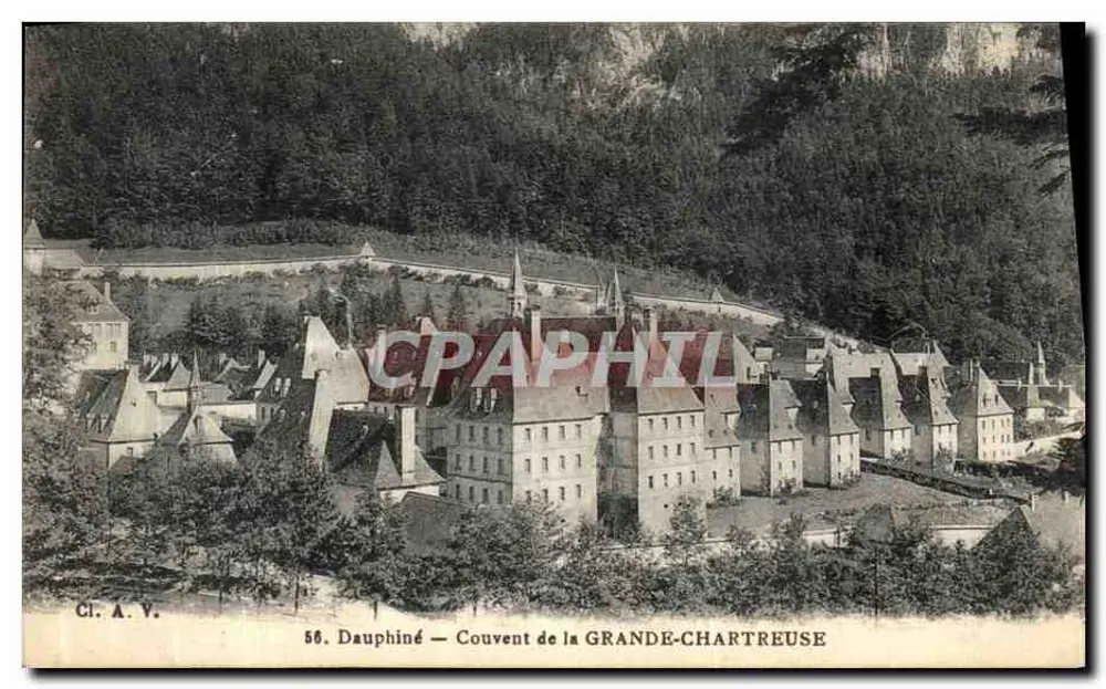 Dauphiné — Mosteiro da Grande-Chartreuse — CI. A. V. n° 56 - Frente