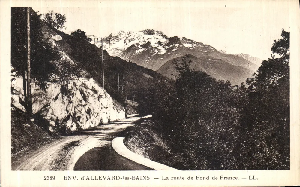 ENV. d'ALLEVARD-les-BAINS — Die Straße von Fond de France — LL. - Vorderseite