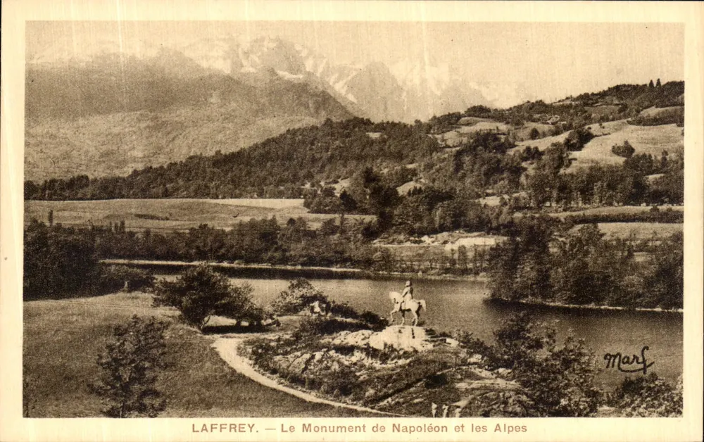 Laffrey — Der Napoleon-Denkmal und die Alpen — Marf - Vorderseite