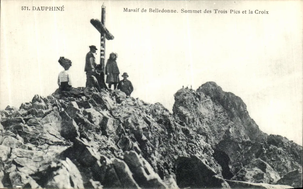 Belledonne-Massiv. Gipfel der Drei Spitz und das Kreuz — Dauphiné, Nr. 571 - Vorderseite