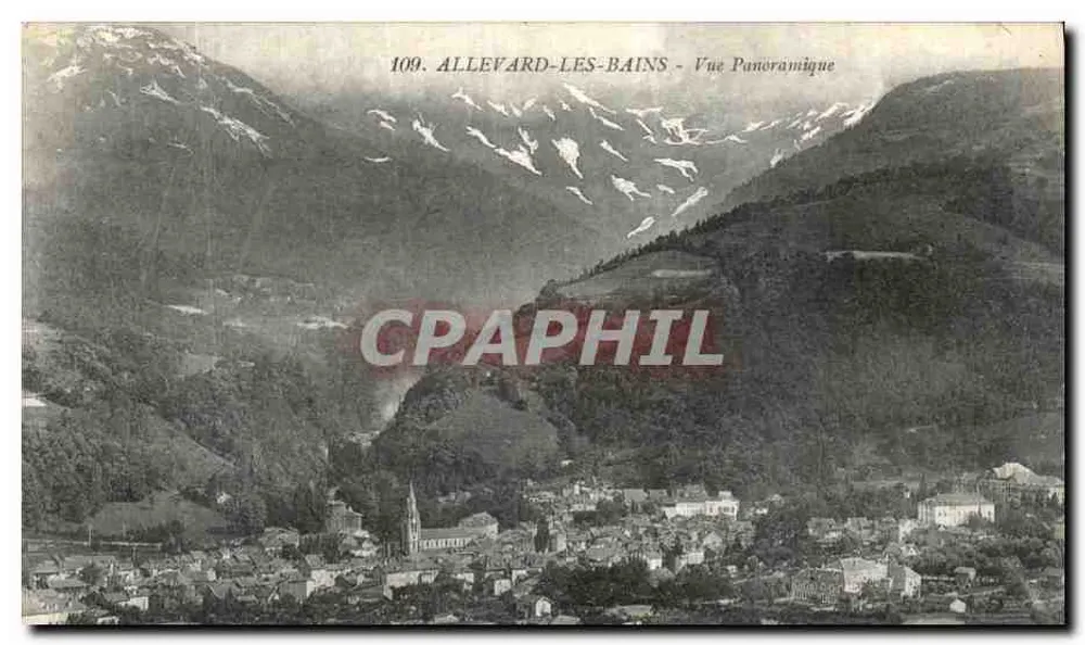 Allevard-les-Bains — Vista Panorâmica — Bilhete postal antigo n°109 - Frente