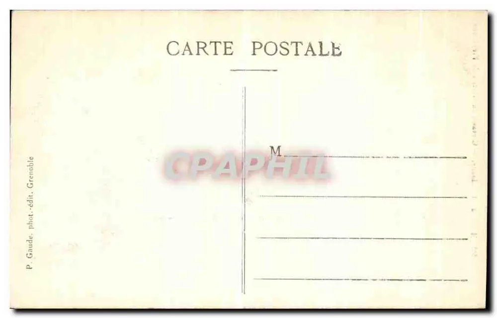 Belledonne-Massiv — Riss am Freydanne-Gletscher — P. Gaude, phot.-verlag Grenoble - Rückseite