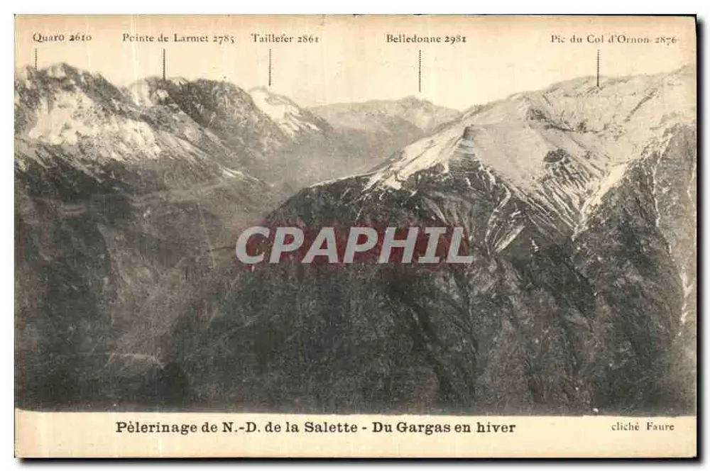 Pilgerreise zur Jungfrau von La Salette - Gargas im Winter — Cliché Faure - Vorderseite