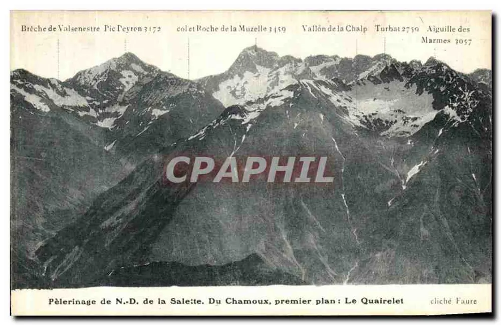 Pilgerreise zu N.-D. de la Salette - Du Chamoux, erster Plan: Le Quairelet — Aufnahme Faure - Vorderseite