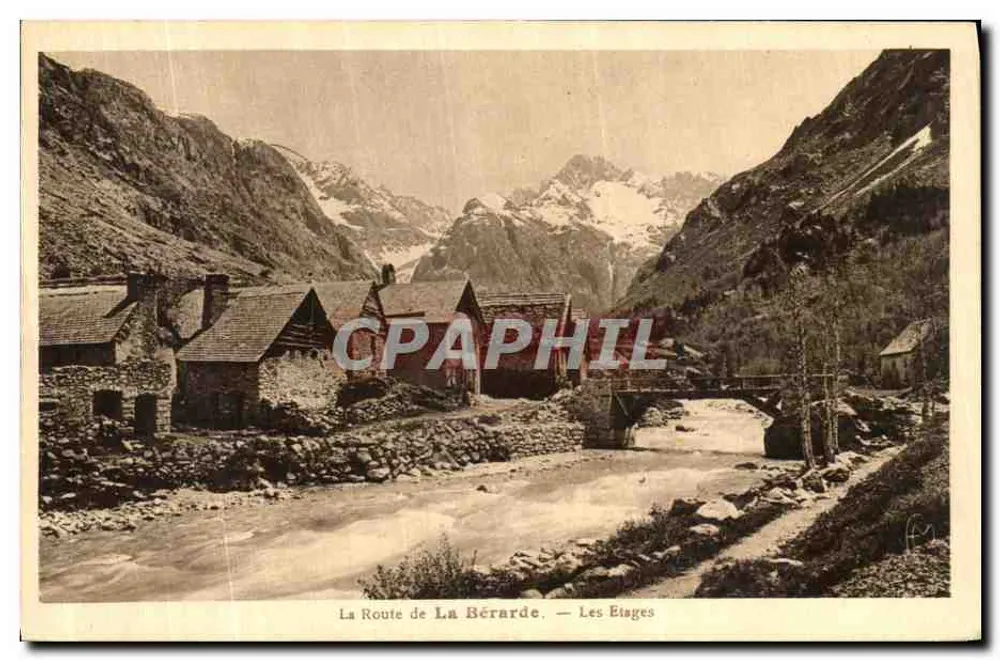 A Estrada de La Bérarde — Les Étages — Héliogravure d'Art - Frente
