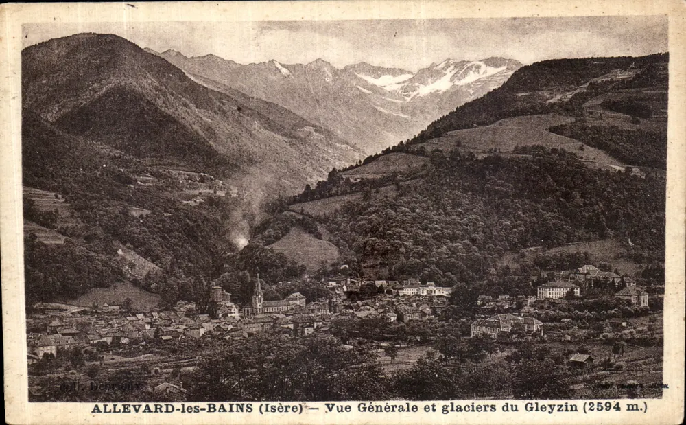 Allevard-les-Bains (Isère) — Allgemeiner Blick und Gletscher von Gleyzin (2594 m.) — Lievre & Cie - Vorderseite